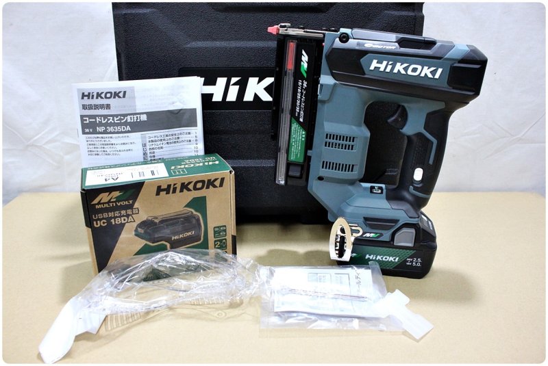 画像1: HiKOKI 特別限定色 NP3635DA XEZ(SA) シャドーアッシュ コードレスピン釘打機 バッテリー充電器付 買取させていただきました ツールヤード岡山 (1)