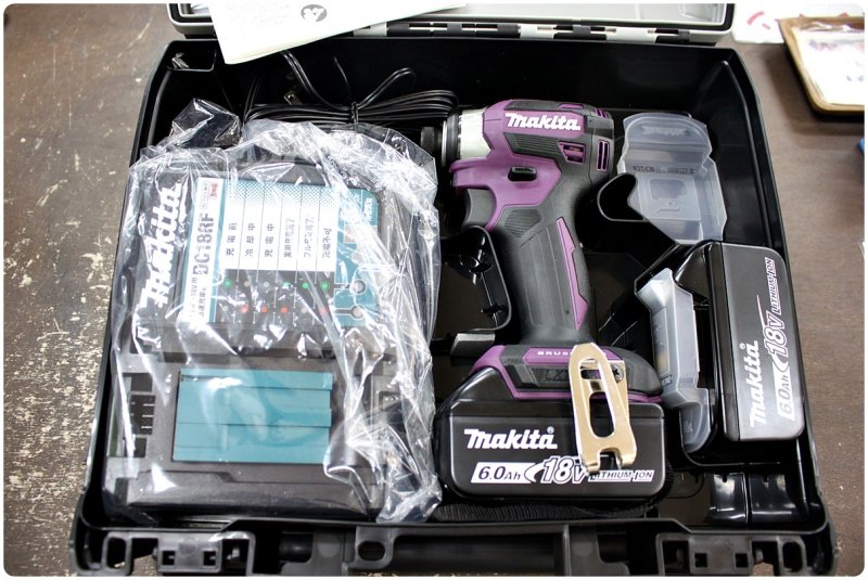 画像1: レア品 マキタ 18V インパクトドライバ TD173DGXAP オーセンティックパープル フルセット 買取させていただきました ツールヤード岡山 (1)